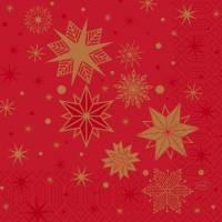 Serviet 33 x 33cm 3-lag Stargazing Red