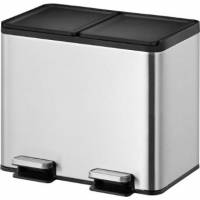 Pedalspand EKO Essential 2x15 ltr St&aring;l Mat Med Soft Close L&aring;g