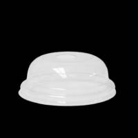 Plastlåg Ø10xH3 cm Kuppel med Hul til 12/14/16 oz glas