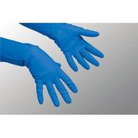 Handske Vileda MultiPurpose str L Latex med indvendig bomuldsforing blå