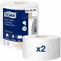 Toiletpapir Tork Premium Jumbo Mini T2 2-lag 170 m
