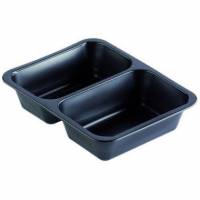 Bakke 2-rum 227x178x50 mm Caterline 645/540 ml PP Sort