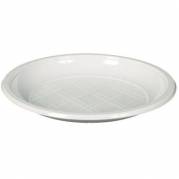 Plasttallerken 21 cm Dyb PS Hvid
