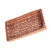 Brødkurv 45x25x5 cm Rektangulær Håndlavet flet Brun