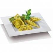 Fad Dedra 22x22x2 cm Firkant Bionedbrydelig bagasse hvid