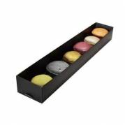 Bakke 300x50x35 mm til 6 stk Macarons Æske på 107049 Sort