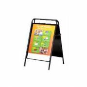 Gadeskilt B59xH94cm passer til skilt 50x70cm. Stålrør Sort