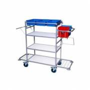 Hotelvogn 140x52x122 cm med Hylder/Spande/Affaldsstativ