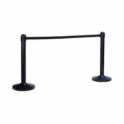 Afspærringsstolpe Securit H100cmmed sort Nylonbånd 210cm sort (uden base)