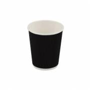 Kaffebæger Espresso 4oz Black line ripple wall pap 960stk/kar 12cl