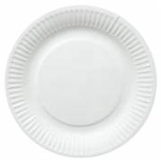 Paptallerken Catersource Ø15 cm Bionedbrydelig Hvid