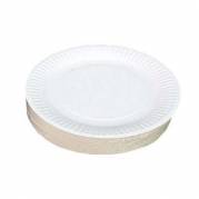 Paptallerken Catersource Ø23 cm Bionedbrydelig Hvid