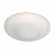 Paptallerken Catersource Ø19 cm 500 ml Dyb Lamineret Hvid