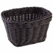 Brødkurv 17x11x9 cm Rektangulær Kraftig flet PP Sort