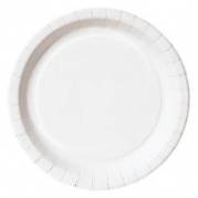 Paptallerken 22 cm Basic Dinner hvid