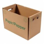 Papkasse 440x244x300 mm Brun med Tryk til Returpapir