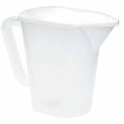 Målekande 1 liter med hank og låg Polypropylen