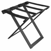 Bagagestativ 515x405x465 mm Metal og syntetisk læder Sort