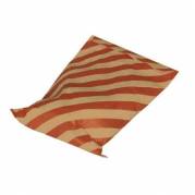 Konfektpose 117-3 100x160 mm Rødstribet brun kraft