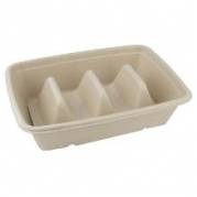 Bakke firkantet 1050 ml 230x160x60 mm Bagasse Natur Brun Bionedbrydelig