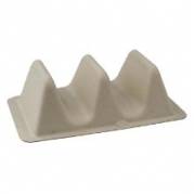 Bakke holder til taco 110x80x50 mm Bagasse Natur Brun Bionedbrydelig
