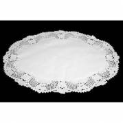 Kagepapir 23x31 cm Oval Udstanset Hvid