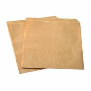 Burgerlomme stor uden tryk 150 x160 mm 40 gr brun Kraft med PE