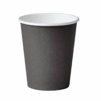 Kaffebæger Pap Ø80xH90mm 25cl 8oz Single Wall Koksgrå