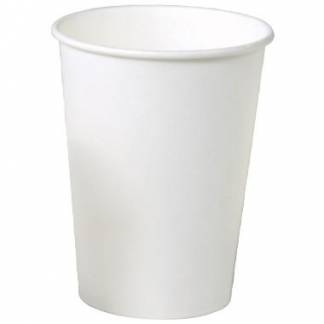 Kaffebæger Pap Ø90xH110mm 30cl 12oz Single Wall Hvid