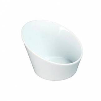 Skål 6.5 cl Ø8/6x5/2.5 cm Skrå Porcelæn Hvid