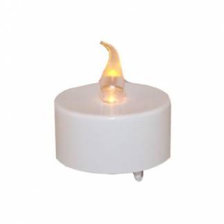 LED Fyrfadslys Hvid med Batteri