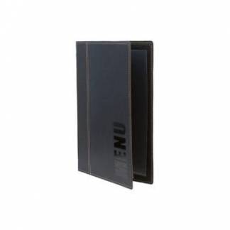 Menu Kortholder A5 25x19 cm Securit Trendy viser 4 A5 sider Læderomslag Sort