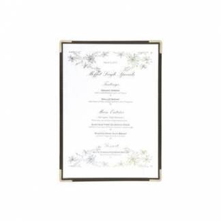 Menu Kortholder Enkelt Securit A4 viser 2 A4 sider sæt med 3 Klar