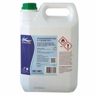 Hånddesinfektion Flydende Pristine 85% Ethanol med Glycerin 5 ltr