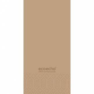 Serviet Duni Ecoecho 40x40 cm 3-lag 1/8-fold Brun