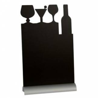 Tavle Skilt Securit Cocktail 26x37 cm med Hvid tuschpen med Alu fod