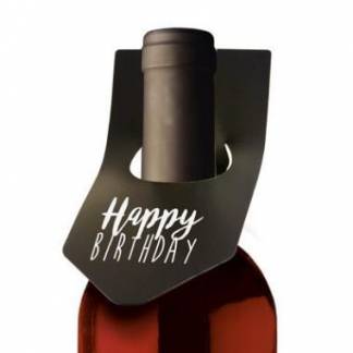 Skilt Securit 16x6.5 cm med Hvid tuschpen til Flaskehals