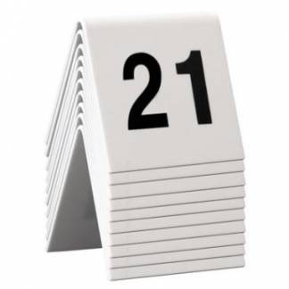 Bordskilt Securit nr 21-30 5x4x5 cm Akryl Hvid