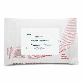 Desinfektion Serviet PLUM Disinfection wipe med Klor Large 40x30 cm