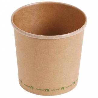 Bæger Pap/CPLA Soup-To-Go 750 ml 26 oz Ø118x110 mm Bionedbrydelig Brun