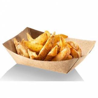 Pommes Frites Bakke L107xB69xH41mm Kraft/Pap/PLA Brun