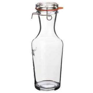 Karaffel Bormioli Lock Eat 1 ltr Ø10.2x28 cm med Patentlåg Glas