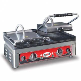 Klemgrill Dobbelt GMG 56x44x30 cm Grillareal 52x24 cm Rillet top/bund 300C