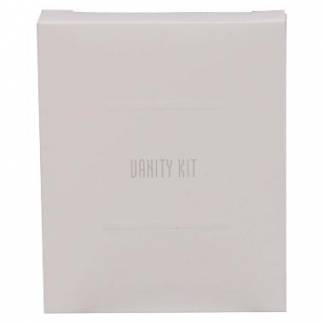 Vanity Kit White 3 vatrondeller/3 vatpinde/1 neglefil i Hvid æske