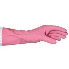 Handske Keep Safe Str M med Velourisering Latex Pink