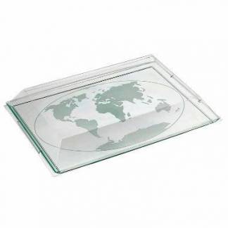 Fad 380x275x10 mm Atlas world map 1/1 Klar Grøn