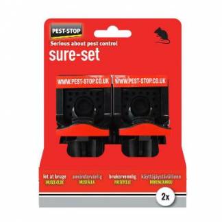 Skadedyrsbekæmpelse Pest-Stop Sure-set musefælde plast sort 2 stk