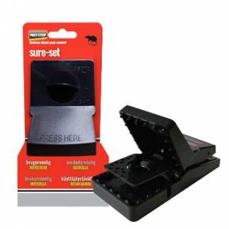 Skadedyrsbekæmpelse Pest-Stop Sure-set rottefælde plast sort 1 stk