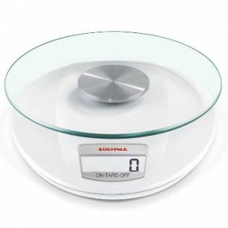Køkkenvægt Soehnle Roma 15x18.3x3.5cm 1 grams interval Hvid og glas
