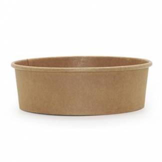 Salatskål wok 500 ml Ø150x46 mm kraft PE-belagt karton Brun